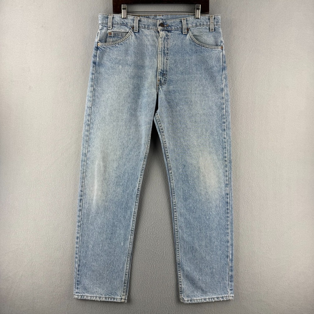 Vintage Levis Jeans Mens 36x30 (Fits 34x30) Orange Tab 505 Made in USA 90s Denim